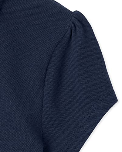 The Children's Place girls Short Sleeve Ruffle Pique Polo Shirt, Tidal 2 Pack, X-Small US3