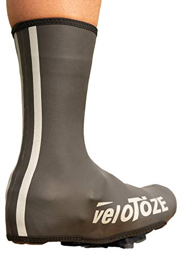 veloToze Neoprene Shoe Cover (Waterproof Cuff Included) - for Cleated Cycling Shoes - Waterproof, Windproof Neoprene Overshoes for Bike Rides in Cold Winter or Rainy Spring Weather - for Men and Women3