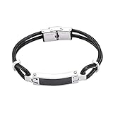 OIJH Artículos Conmemorativos Pulsera De Urna Conmemorativa De Acero Inoxidable Pulsera De Cuero Cenizas De Cremación Pulsera De Urna De Recuerdo Joyas con Brazalete Joyas@7.08In, (1