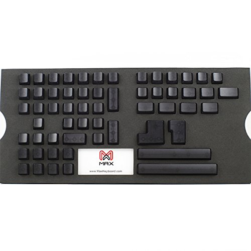 Max Keyboard Universal Translucent Cherry Mx Full Keycap Set (Black Translucent - Blank/No Print) #TOP1