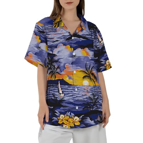 Image of Men's Hawaiian Wrinkle Free Short Sleeve Button Down Funny Tropical Floral Beach Vacation Shirt