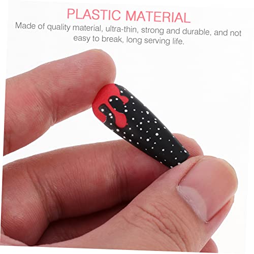 FOMIYES 48 Pçs Unhas Postiças Meninas Unhas Postiças Unhas Postiças Unhas Kit De Gel Kits De Manicur