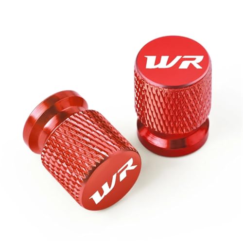 YIJIEBAO 2 PCS Fit for Yamaha WR WR125X WR125R WR200 WR250 F WR250R WR250X WR250Z WR426F WR450F Rad Reifen Ventil Stem Caps Abdeckung zubehör(Red)