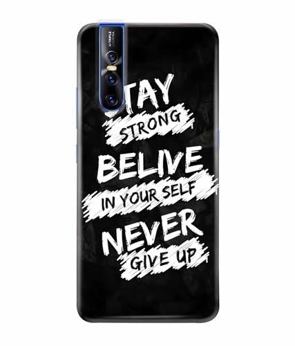 Image of Stay Strong Motivation Quotes Printed Hard Back Case Cover & Compatible for Vivo V15 Pro (Multicolor) - D1810