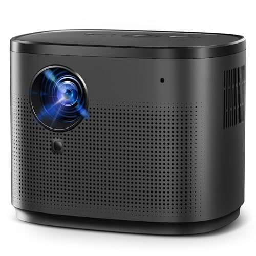 Mini Projector 1080P HD 4K Supported Portable Movie Projector-200 Display Built-in Speaker Auto Keystone Auto Focus Compatible with Smartphone/Tablet/Laptop/HDMI/USB-Ideal for Outdoor & Home Theater