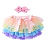 Niedlicher Tutu-Rock mit elastischem Bund, inklusive Blumenhaarband.