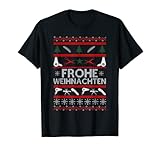 Photo Gallery ugly christmas - parrucchiere con scritta "frohe weihnachten" maglietta Photo Gallery ugly christmas - parrucchiere con scritta "frohe weihnachten" maglietta