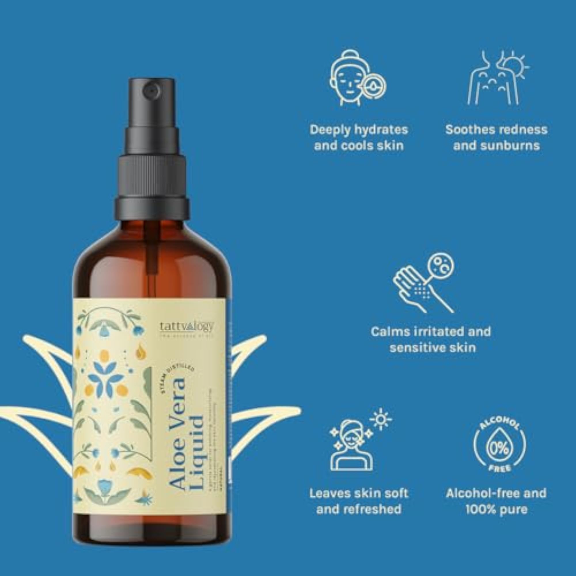 Tattvalogy Aloe Vera Liquid, Organic, 100ml