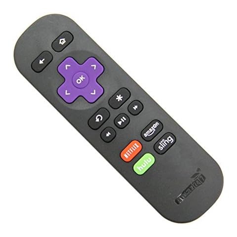 Amaz247 Standard IR Remote for Roku 1,2,3,4 (HD, LT, XS, XD), Roku Express, Roku Premiere, Roku Ultra; NOT for Roku Stick, NOT for Roku TV, NO TV Power Button and Volume Button Cover