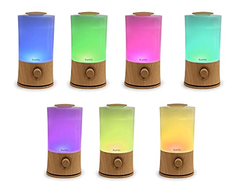 Bluehills Premium 2000 Ml Xl Large Essential Oil Diffuser Aromatherapy Humidifier For Large Room Home 40 Hour Run Huge Coverage Area 2 Liter Extra Large Capacity Huge Diffuser Wood Grain E005 #TOP2