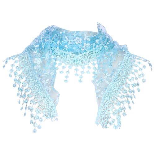 Lace Mantilla Tulle Scarves, Triangle Head Covering Church Veil for Mass Wedding Bridesmaids
