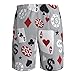 Boys Perfect Short Fashion Swim Trunks Casual Short Pants Big & Tall Half Pants for Swim, Beach Athletic Surf Loose Poker Card Casino Shorts