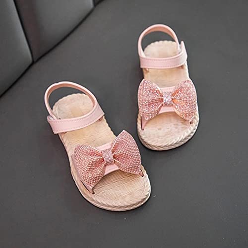 Toddler Kids Infant Girls Soild Bowknot Princress Shoes Soft Sole Non Slip First Walkers Closed Toe Sandals for Kids3