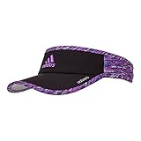 adidas womens Adizero II Visor, Black/ Shock Purple/ Raffia Print, One Size