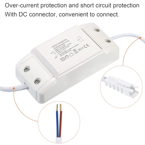 Image of PATIKIL 12-18W 240mA LED Driver, AC 100-240V Output 36-54V DC Male Connector Constant Current Rectifier Transformer External Power Supply Ceiling Lamp