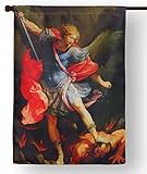 Catholic to the Max | Saint Michael The Archangel New Outdoor Seasonal House Flag | 28'x 40' Polyester