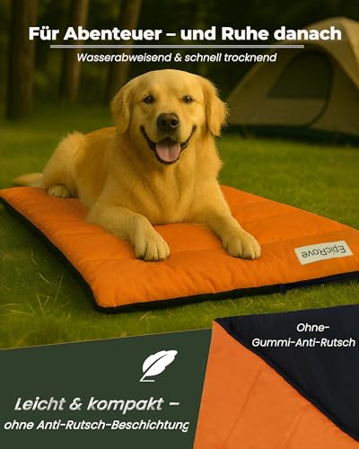 EpicRove RovePad Base – wasserdichte Hundematte 110×68 cm, rutschfest & Waschbar, Kratzfeste Outdoor Matte für Große Hunde & Katzen, Reise & Camping