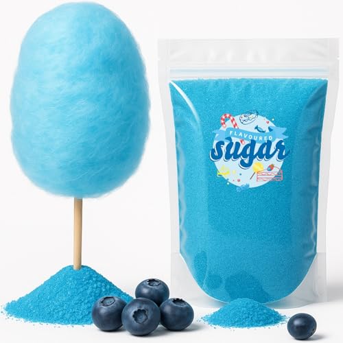 500G Heidelbeer Zucker für Zuckerwatte Aromazucker Farbzucker Blau für die Zuckerwattemaschine mit Zuckerwattezucker