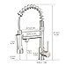 AIMADI Kitchen Faucet with Pull Down Sprayer,Commercial Single Handle High Arc Stainless Steel Brushed Nickel Kitchen Sink Faucet