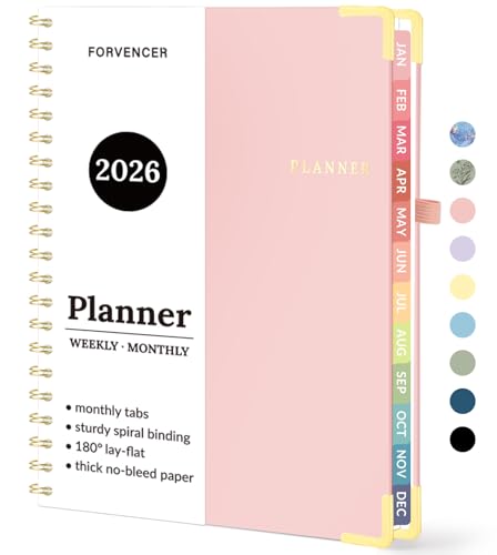 2026 Planner, Forvencer Calendar Planner Weekly and Monthly, Jan 2026-Dec 2026, 8.5