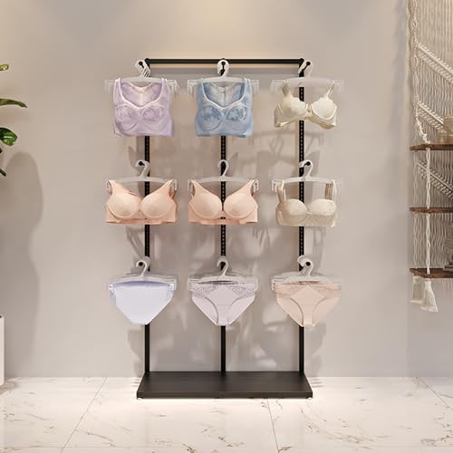 Soporte de exhibición de metal ajustable para lencería, sujetadores, pantalones cortos y trajes de baño. Estante de ropa íntima de calidad boutique, perfecto para minoristas y escaparates