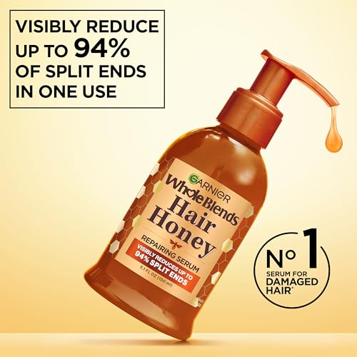 Garnier Whole Blends Honey Treasures Hair Honey Repairing Serum for Long, Damaged Hair, 5.1 Fl Oz, 2-Count (Packaging May Vary) - image 3