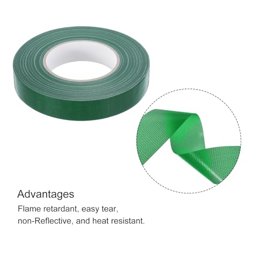 Image of MECCANIXITY Green Gaffers Tape, 60 Yards x 1 Inch No Residue, Non-Reflective Easy Tear Book Repair Tape Matte Stage Cloth Tape for Photography,Pack of 1