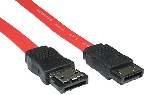 PRO SIGNAL 88RB-452 SATA Male to eSATA Male Data Lead, 2m, Rot