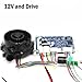 WS7040 12V 24V DC Brushless Centrifugal Blower Fan With Driver Controller High Pressure Air Pump For Industrial Dust Removal Air Purification Equipment 2.76x2.76x1.48 Inch(WS7040-12V and Drive)