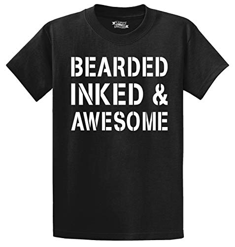 Comical+Shirt Men's Bearded Inked & Awesome Cute Tatoo Lover T-Shirt