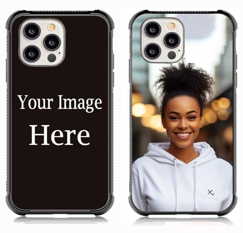 milika Personalized Custom Phone Case for iPhone 15 Pro max Case Design Your Own Customized Picture Photo Case Black