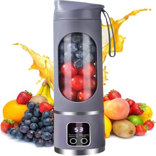 Image of Portable USB Rechargeable Blender & Juicer, Compact Fresh Fruit Smoothie Maker, Instantly Nutritious, Ideal For Cold Drinks, Camping & Dining, Adjustable Gear (Multicolour) (S5)
