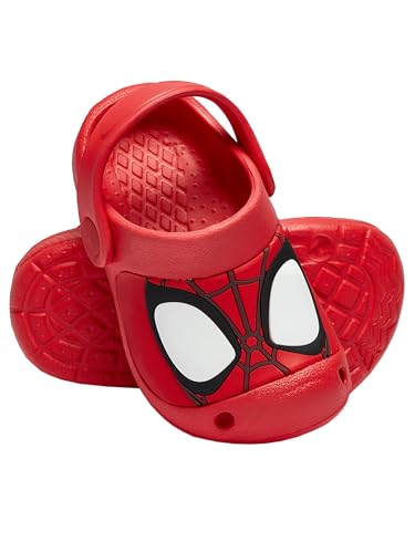 Marvel Spider Man Shoes | Spidey and His Amazing Friends Boys Clogs | Spiderman Clogs | Boys Shoes | Red UK Size 6 US Size 7