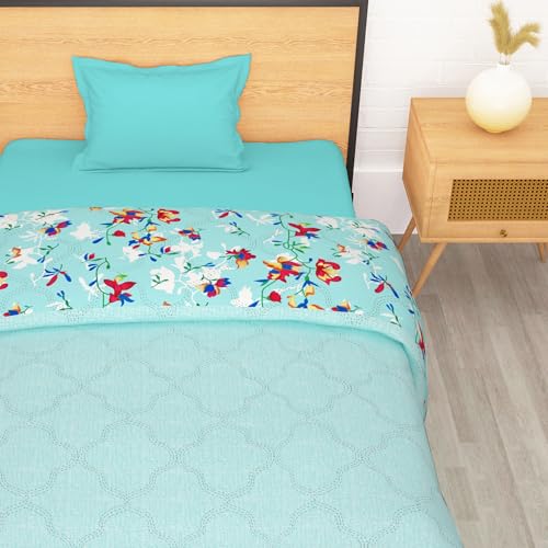 Image of Single Bed Comforter 180 GSM 150x225 CM, Aqua Green
