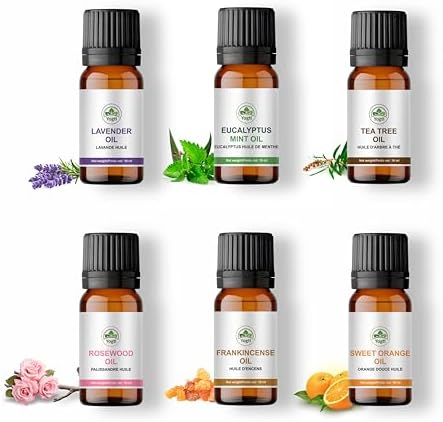 Yogti [Made in Canada] Essential Oil Set of 6 x 10ml – 100% Pure ...