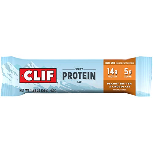 CLIF Whey Protein - Snack Bars - Peanut Butter & Chocolate Flavor