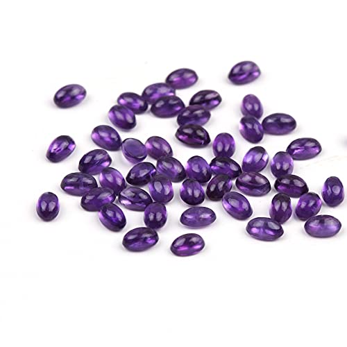 Améthyste africaine de qualité supérieure en cabochon 5x3mm pour haute joaillerie fait main