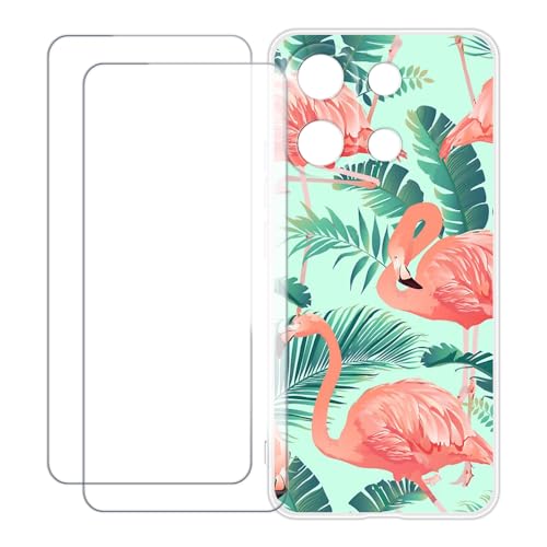 UOGNADGD Xiaomi Redmi Note 13 4G �Ƃ̌݊������� �J�X�^���J���t���P�[�X�{�����K���X�ی�t�B����2���t�� ? �Ռ��z�������h�~ (�t���~���S)