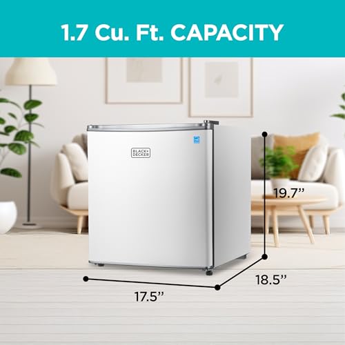 BLACK+DECKER 1.7 Cu. Ft. Compact Refrigerator, ENERGY STAR C