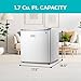 BLACK+DECKER 1.7 Cu. Ft. Compact Refrigerator, ENERGY STAR Certified, Single Door Mini Fridge with Chiller Compartment, Personal Fridge for Home or Dorm Room, R600a Refrigerant, BCRK17W, White