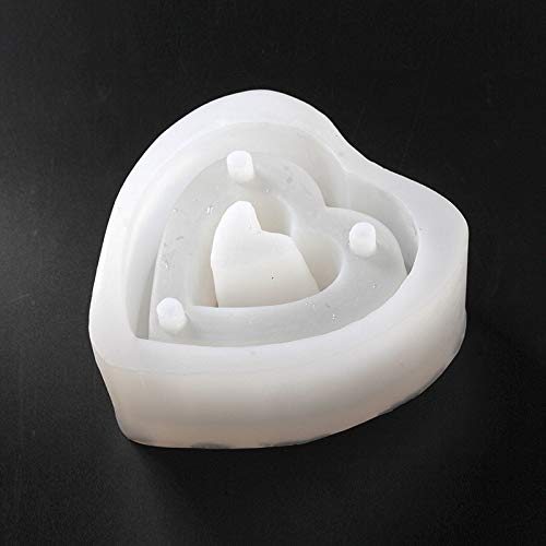 Resin Molds Concrete Flowerpot Silicone Mold Heart Shape Pattern Handmade Cement Planter Mould Diy Ashtray Candle Holder Mould #TOP2