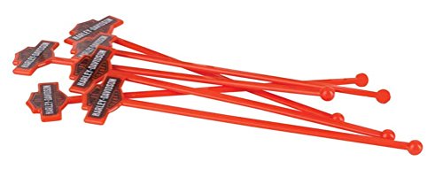 Harley-Davidson Nostalgic Bar & Shield Stir Sticks, Set of 25, Orange HDL-18541