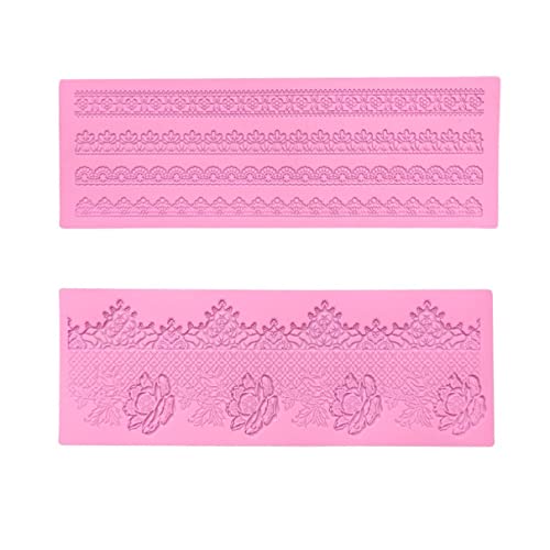 Lankater 2 Stampini Per Fiori In Plastica Per Fondente - Stampo Per Asciugatura, Decorazione Torte, Dimensioni 10x4 Cm E 6,5x2,5 Cm