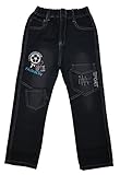  Unbekannt Bequeme Jungen Jeans mit rundum Gummizug in Schwarz, Gr. 122, J77.8