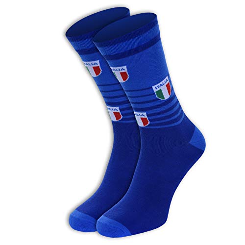 Chaussettes à thème campagnard, taille L, pointure 40-45 (bleu italien), Bleu Italie, 7-11