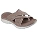 Skechers Women's SUMMITS - FANTASY WALK, Multi-Strap Toe Loop Thong, Mocha, 6M