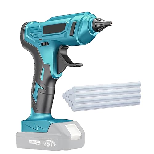 Heißklebepistole Klebepistole Ersatz für Makita 18V BL1850 Akku-Heißklebepistole mit 10 Heißklebesticks für Basteln Kunst und Reparatur (Ohne Batterie)