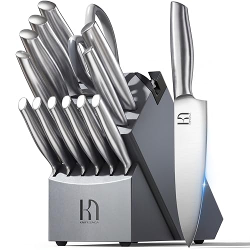 KnifeSaga 14-Piece Kitchen Knife Set