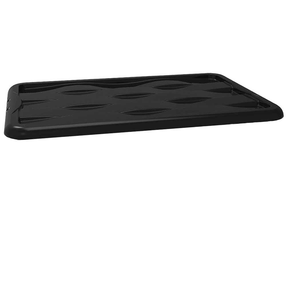 Scatola Contenitore con Coperchio e 4 Ruote Grande Box Portaoggetti 80LT STORAGE Salvaspazio Sovrapponibile 60x40x45 Organizer Multiuso organizzazione Casa Bagno Ufficio (NERO)