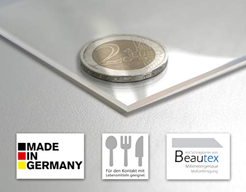 Glasklar Folie 2 mm + abgeschrägte Kante, transparente Tischdecke Tischschutz, Made in Germany, Wunschmaß, Größe wählbar (Breite 90 cm x Länge: 160 cm) – Bild 5